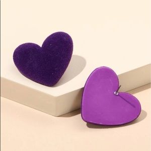 Purple Hearts earrings